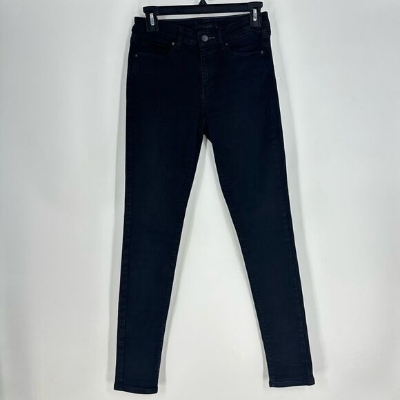 UNIQLO Women’s Black Skinny Leg Denim Jeans Sz 26 - Picture 1 of 9